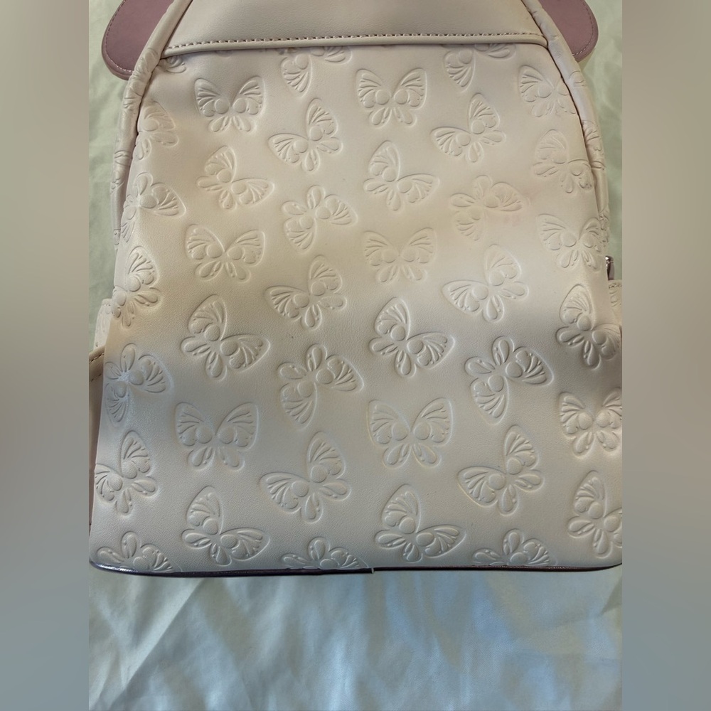 Disney Loungefly Minnie Mouse Butterfly Pink Mini Backpack Rose Gold Ears - Picture 14 of 14